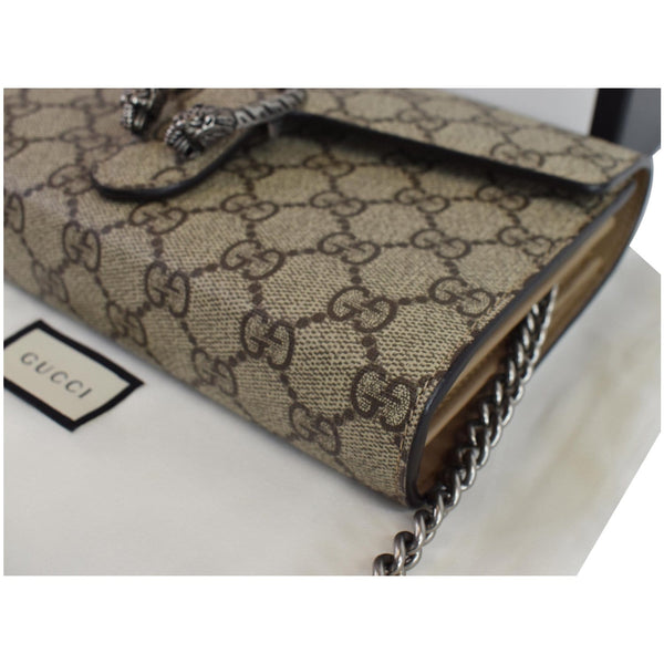 Gucci Dionysus GG Supreme Crossbody Chain Wallet Beige - pouch for sale