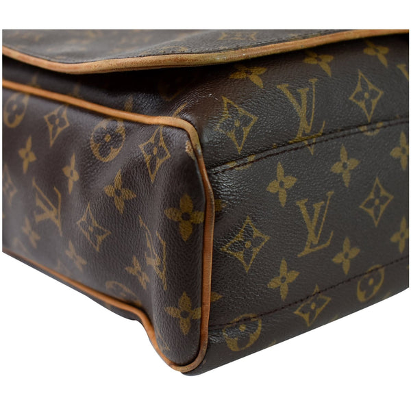 LOUIS VUITTON Abbesses Monogram Canvas Messenger Bag Brown