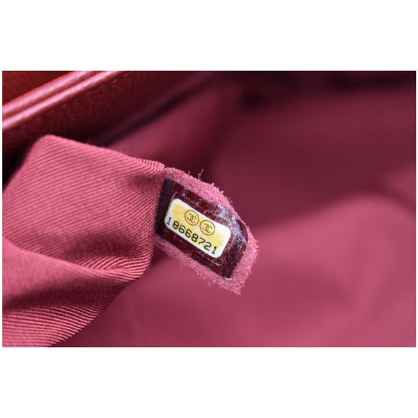 Chanel Front Flap Pocket Quilted Caviar Leather Tote Bag