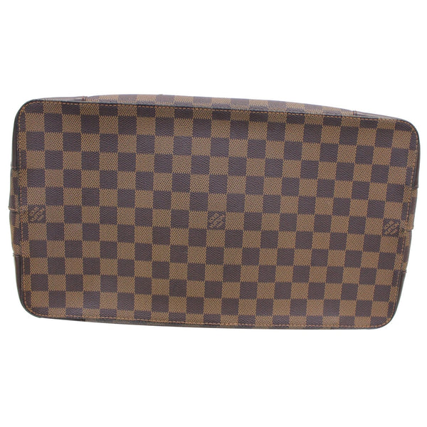 LV Hampstead GM Damier Ebene Shoulder Bag Brown bottom view