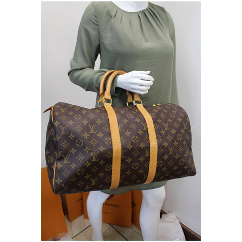 Louis Vuitton Keepall 45 Monogram Canvas Travel Bag for women