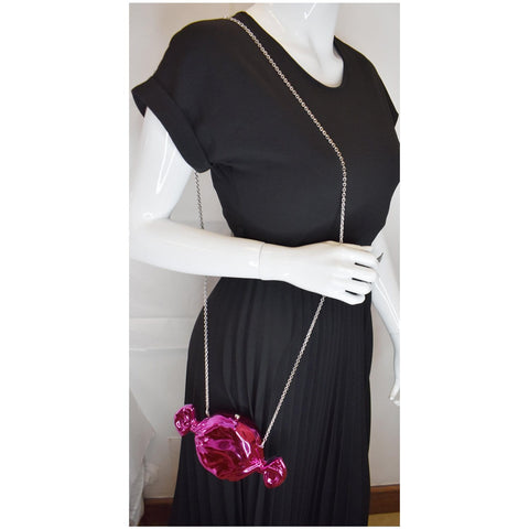 Judith Leiber Couture Raspberry Candy Clutch bag