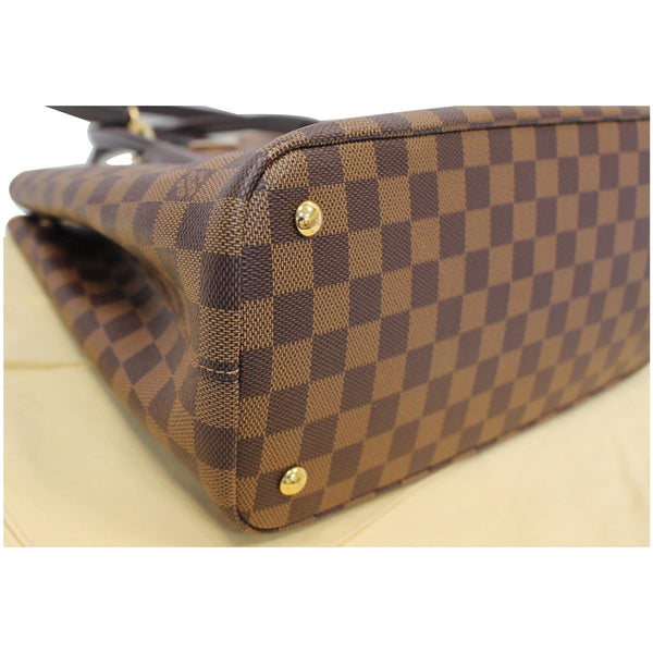 Louis Vuitton Kensington Damier Ebene Shoulder Bag Brown bottom view