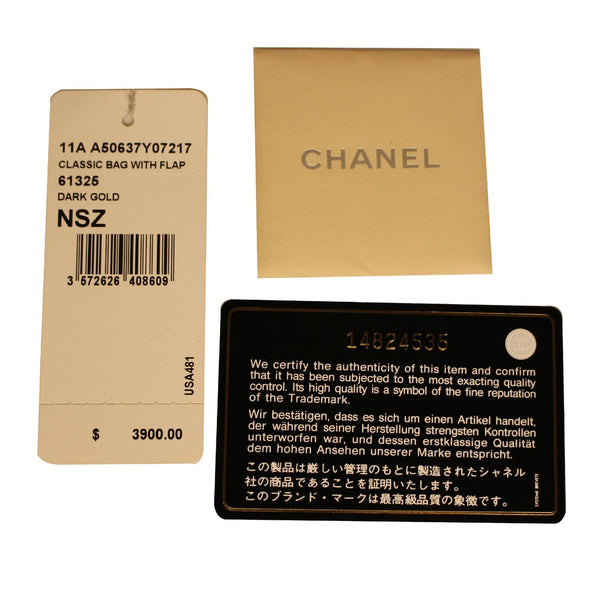 CHANEL Classic Flap Chic Knot Lambskin Leather Shoulder Bag Bronze