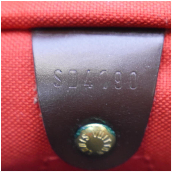 LOUIS VUITTON Speedy 35 Damier Ebene Satchel Bag Brown