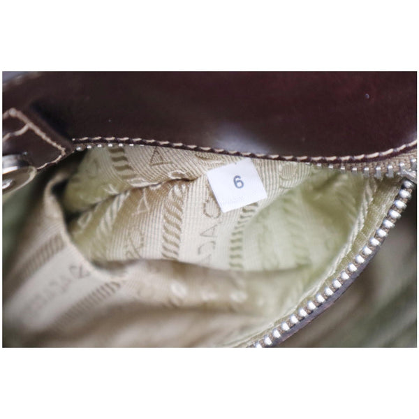 Used Prada Jacquard Logo Canvas Leather Tote Shoulder Bag