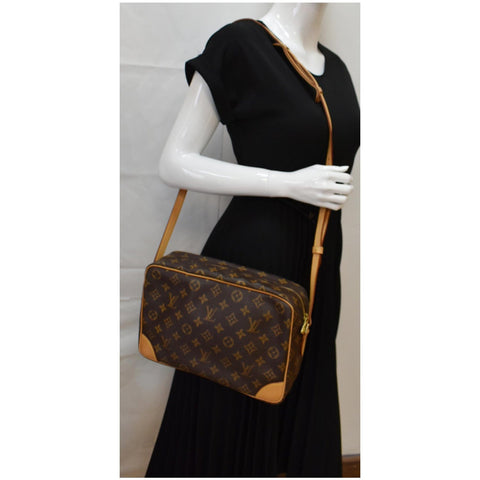 LOUIS VUITTON Trocadero 27 Monogram Canvas Shoulder Bag Brown