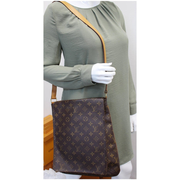 LOUIS VUITTON Musette Salsa GM Monogram Canvas Crossbody Bag Brown for sale