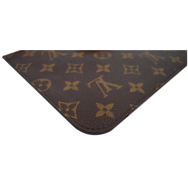 LOUIS VUITTON Pochette Wristlet Pouch Monogram Canvas Neverfull MM Brown