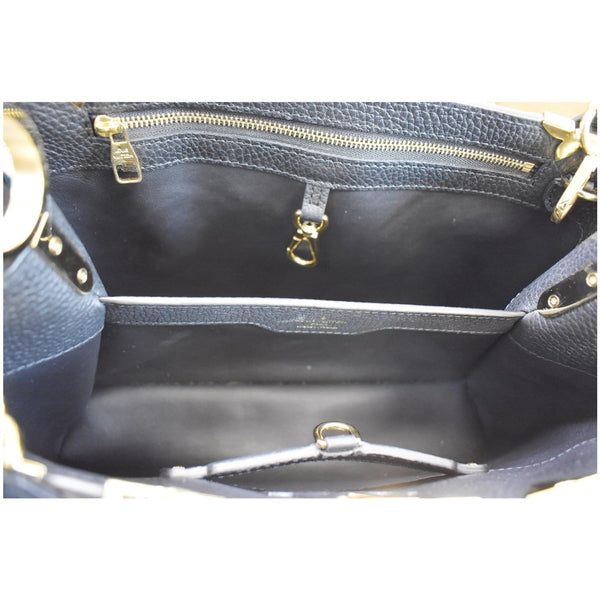 LOUIS VUITTON Capucines MM Crown Flowers Taurillon Shoulder Bag Black