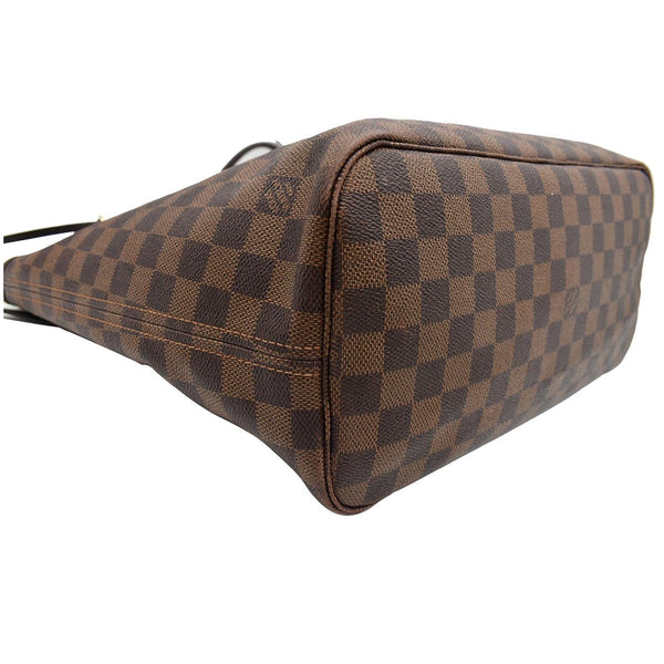 LOUIS VUITTON Neverfull MM Damier Ebene Tote Bag Brown