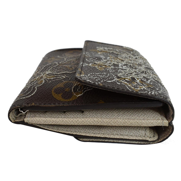 LOUIS VUITTON Monogram Dentelle Elise Wallet Silver