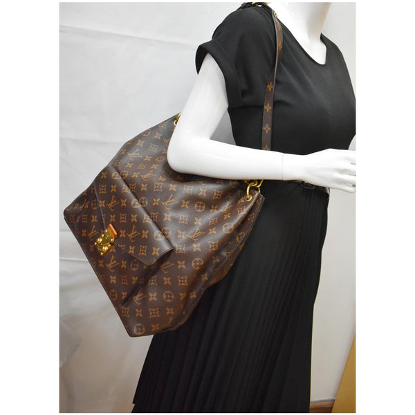 LOUIS VUITTON Metis Hobo Monogram Canvas Shoulder Bag Brown