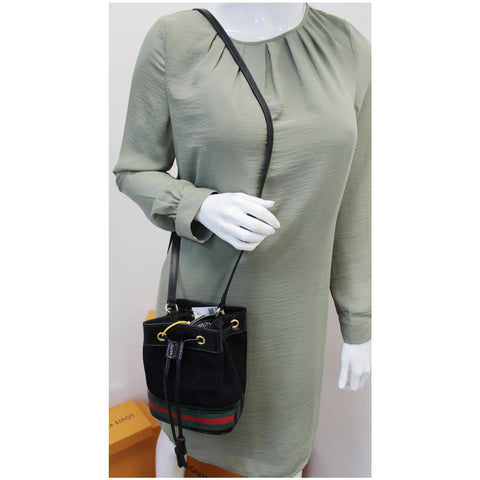 Gucci Ophidia Mini Textured Leather Suede Shou;lder Bag