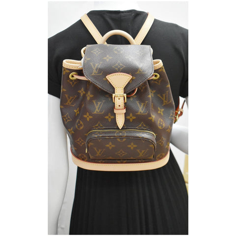 LOUIS VUITTON Montsouris PM Monogram Canvas Backpack Brown