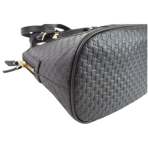 Louis Vuitton Dome Leather Medium Shoulder Bag Black close view