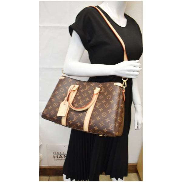 LOUIS VUITTON Soufflot MM Monogram Canvas Shoulder Bag Brown