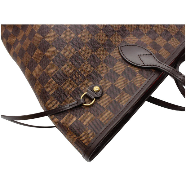 Louis Vuitton Neverfull MM Damier Ebene Tote Bag side view