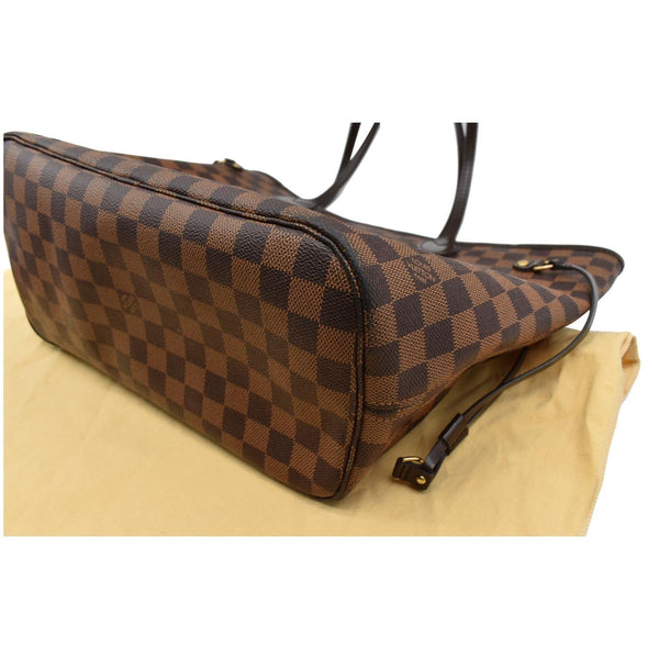 LOUIS VUITTON Neverfull MM Damier Ebene Tote Bag Brown