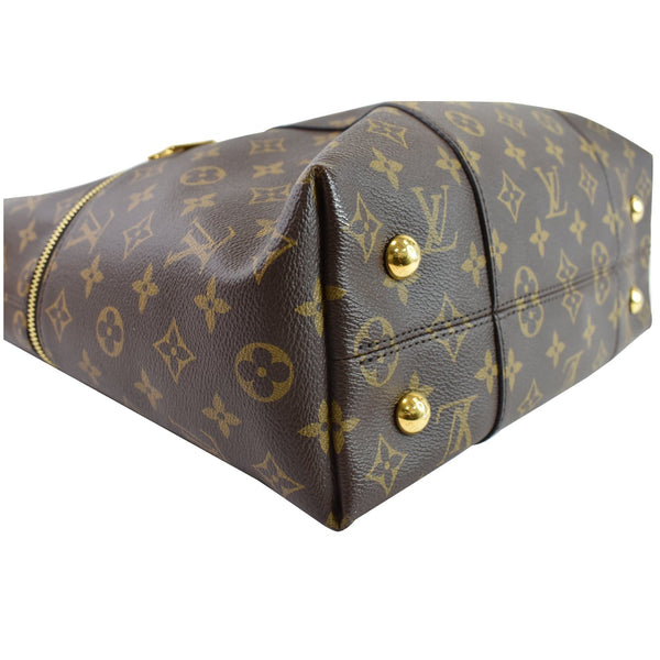 Louis Vuitton Melie Monogram Canvas Hobo Bag Brown bottom buttons