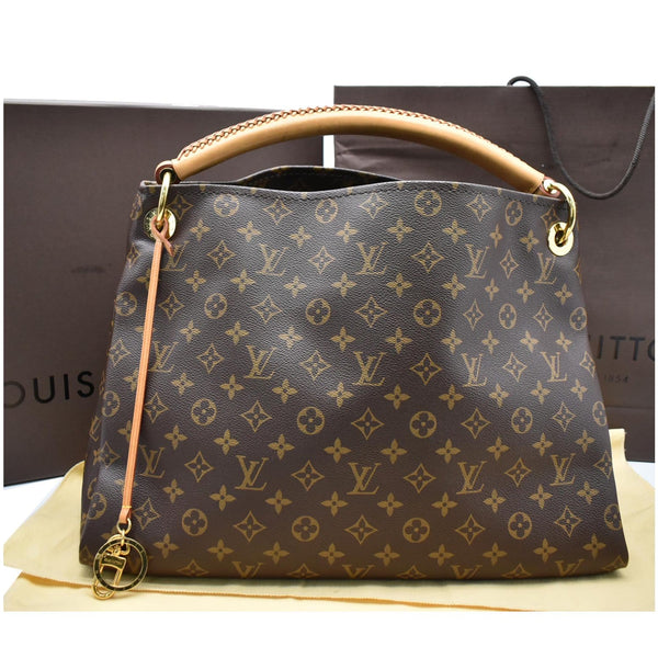 LOUIS VUITTON Artsy MM Monogram Canvas Shoulder Bag Brown
