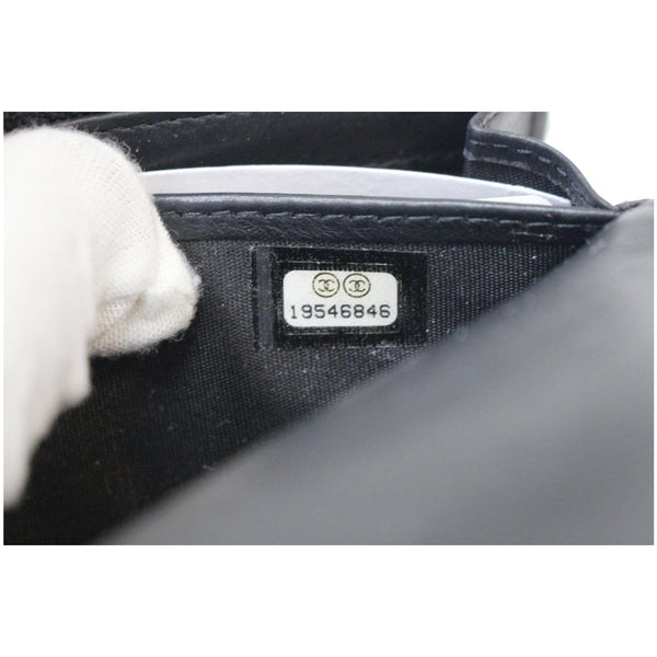 CHANEL Boy Large Flap Lambskin Leather Wallet Black