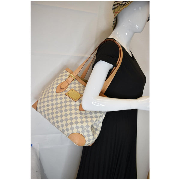 Lv Damier Azur Hampstead MM Shoulder Bag women