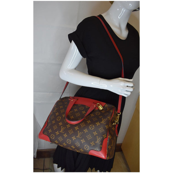 LOUIS VUITTON Retiro NM Monogram Canvas 2Way Shoulder Bag Red
