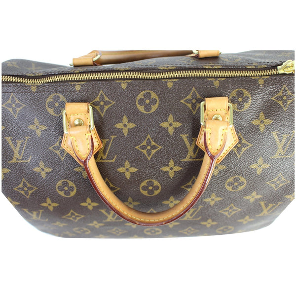 Louis Vuitton Speedy 30 Bandouliere Monogram Canvas Bag - leather handles