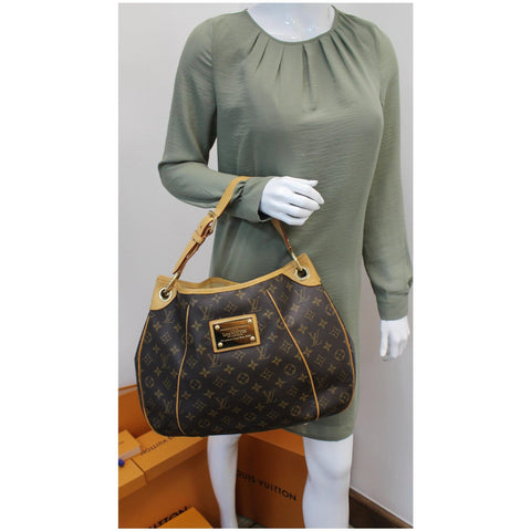 LOUIS VUITTON Galliera PM Monogram Canvas Shoulder Bag Brown