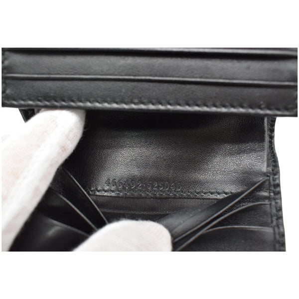 Gucci Marmont GG Matelasse Leather Card Case Wallet Black 466492