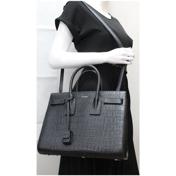 Yves Saint Laurent Sac de Jour Crocodile Leather Satchel for women