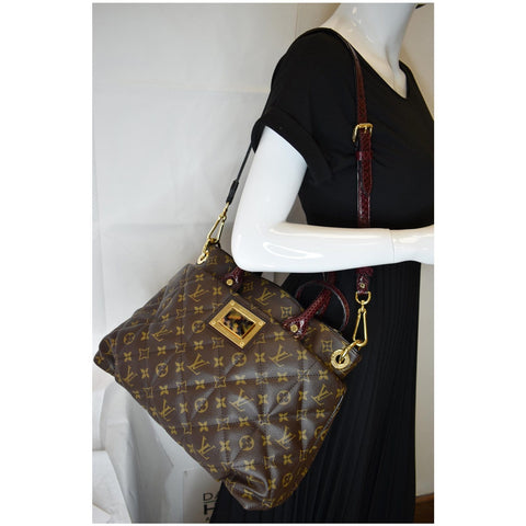 LOUIS VUITTON Etoile MM Exotique Monogram Canvas Shoulder Bag Brown