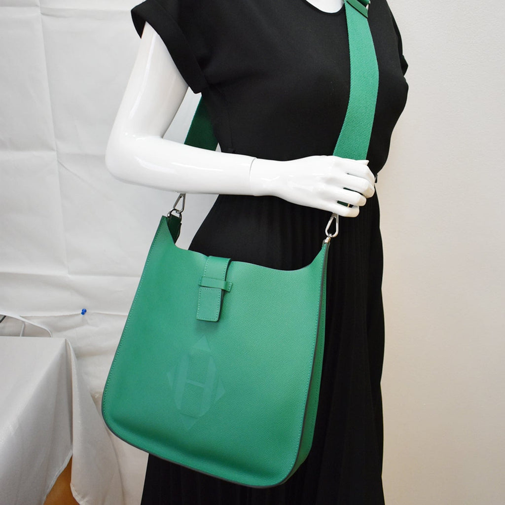 Hermes Blanc Epsom Leather Evelyne 29 Bag – STYLISHTOP