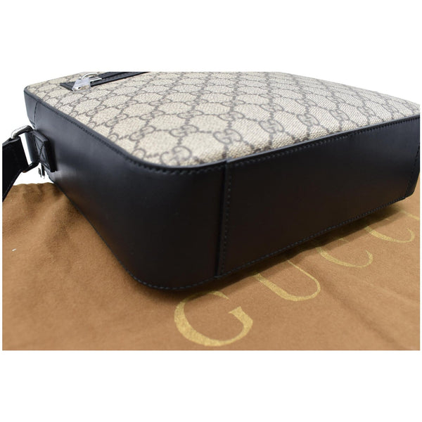 GUCCI Flat GG Supreme Canvas Messenger Bag Beige 473878