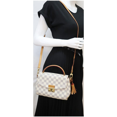 Louis Vuitton Croisette Damier Azur Satchel Crossbody Bag