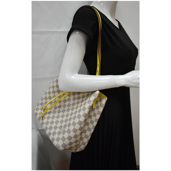 LOUIS VUITTON Neonoe MM Damier Azur Shoulder Bag Pineapple