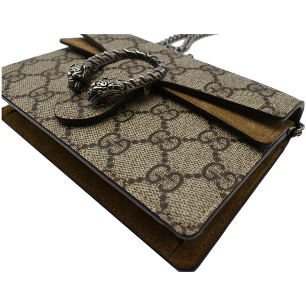 GUCCI Dionysus Super Mini GG Supreme Canvas Crossbody Bag Taupe 476432
