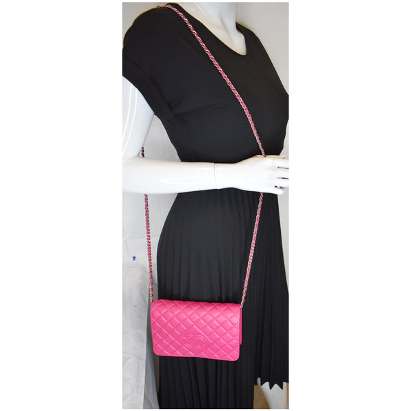 Chanel Diamond CC Wallet On Chain WOC Shoulder Bag