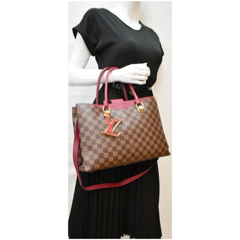 LOUIS VUITTON LV Riverside Damier Ebene Shoulder Bag Brown