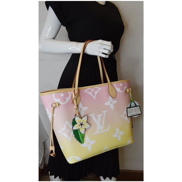 Louis Vuitton Neverfull MM Pool Monogram Giant Tote Bag