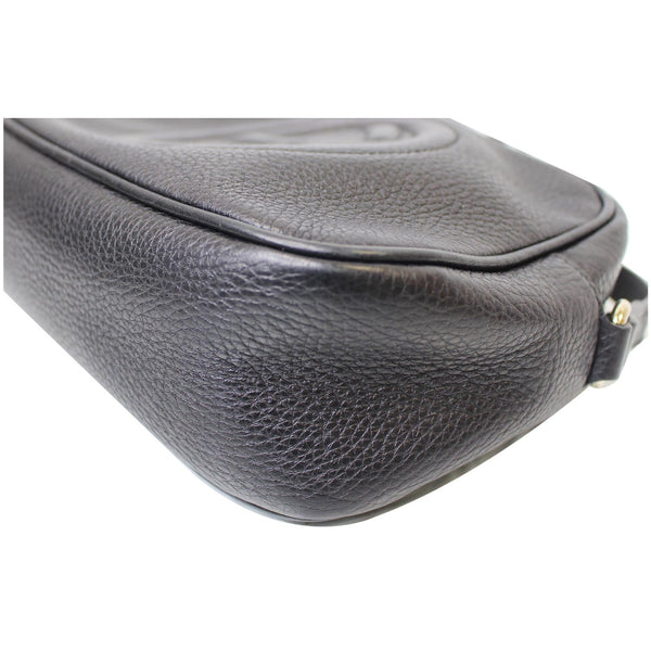 GUCCI Soho Disco Pebbled Leather Small Crossbody Bag Black 308364