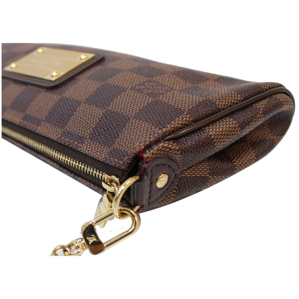 Brown LV Pochette Eva Damier Ebene Crossbody Bag