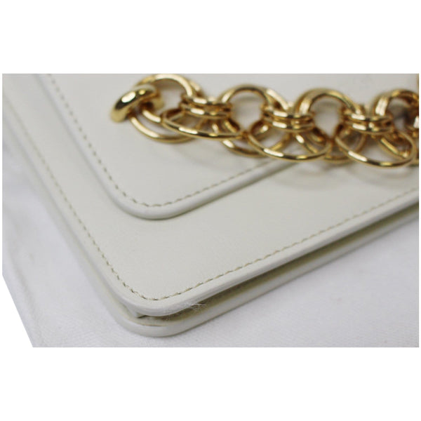 CHLOE Drew Bijou Calfskin Crossbody Clutch Bag White - Last Call