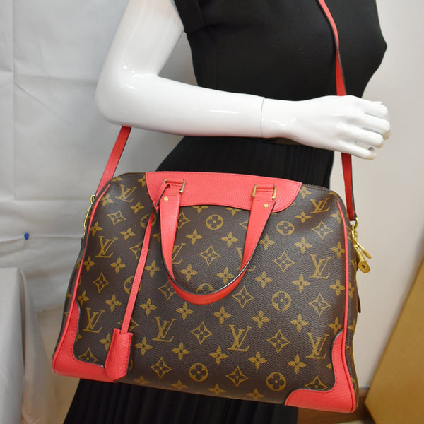 LOUIS VUITTON Retiro NM Monogram Canvas 2Way Shoulder Bag Red
