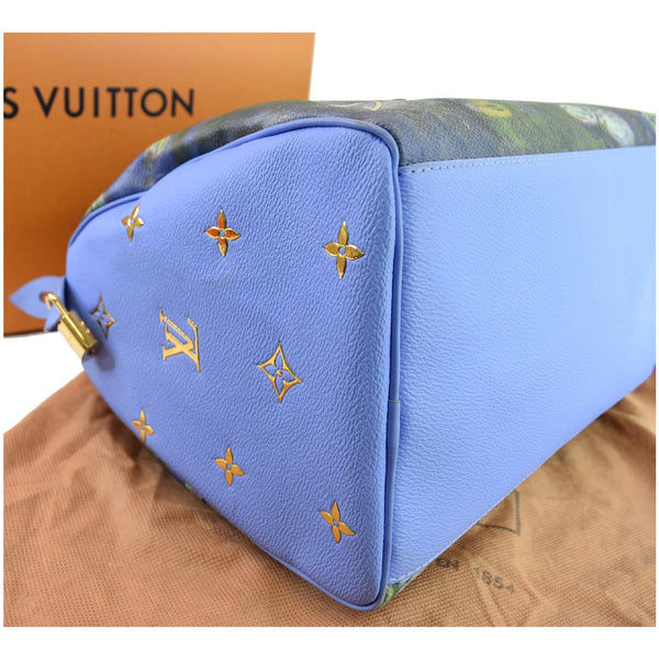 LOUIS VUITTON Masters Monet Speedy 30 Coated Canvas Satchel Bag Blue