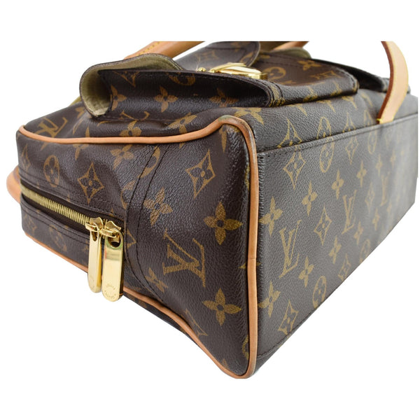 LOUIS VUITTON Manhattan GM Monogram Canvas Satchel Bag Brown