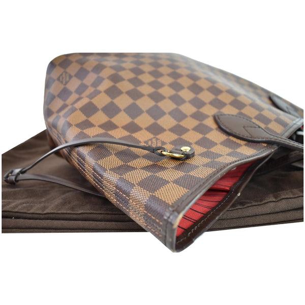 LOUIS VUITTON Neverfull MM Damier Ebene Shoulder Bag Brown