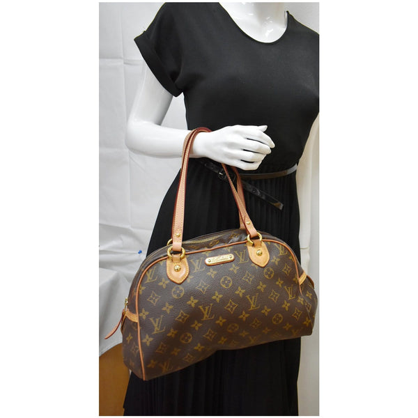 LOUIS VUITTON Montorgueil PM Monogram Canvas Shoulder Bag Brown