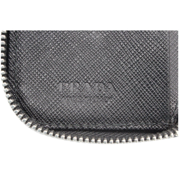 PRADA Saffiano Leather Key Case Holder Black - Final Sale